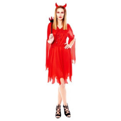 Disfraz Diablesa Diabla Para Adulto Deluxe Cosplay Halloween - Universo Surprise