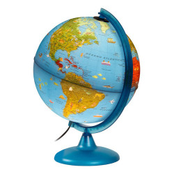 Globo Terráqueo 25 Cm Con Luz Led - Modelo Arca