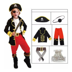 Disfraz De Pirata 6 Piezas Halloween Cosplay