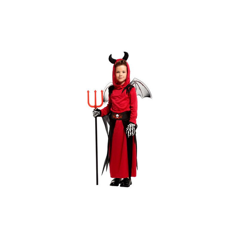 Disfraz De Diablito Incluye Tridente Para Niños Halloween Cosplay