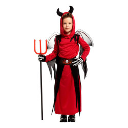 Disfraz De Diablito Incluye Tridente Para Niños Halloween Cosplay