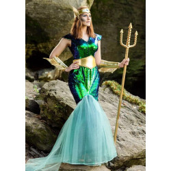 Disfraz Dios Y Diosa Del Mar Poseidón Antitrite Halloween Cosplay - Universo Surprise