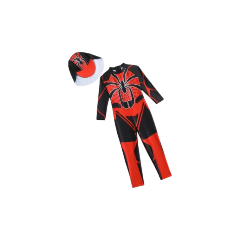 Traje De Baño Niño Shein Spiderman Negro Con Jockey