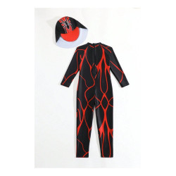 Traje De Baño Niño Shein Spiderman Negro Con Jockey