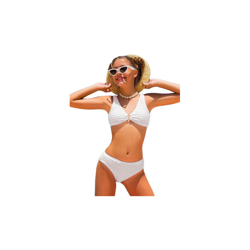 Traje De Baño Shein Adolescente Bikini Blanco O Negro