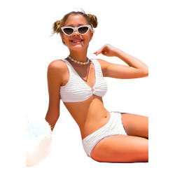 Traje De Baño Shein Adolescente Bikini Blanco O Negro