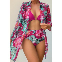 Traje De Baño Shein Para Mujer Bikini Con Falda O Kimono