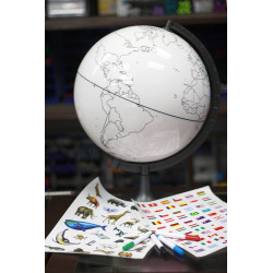Globo Terráqueo Para Pintar 28 Cm. Globedu003
