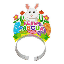 4 Cintillos Feliz Pascua - Semana Santa - Disfraz - Conejo