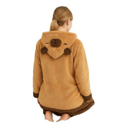 Maxipoleron Bata Capibara - Universo Surprise - Capucha Capibara Lisa Única
