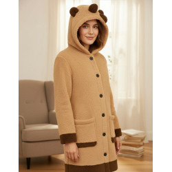 Maxipoleron Bata Capibara - Universo Surprise - Capucha Capibara Lisa Única