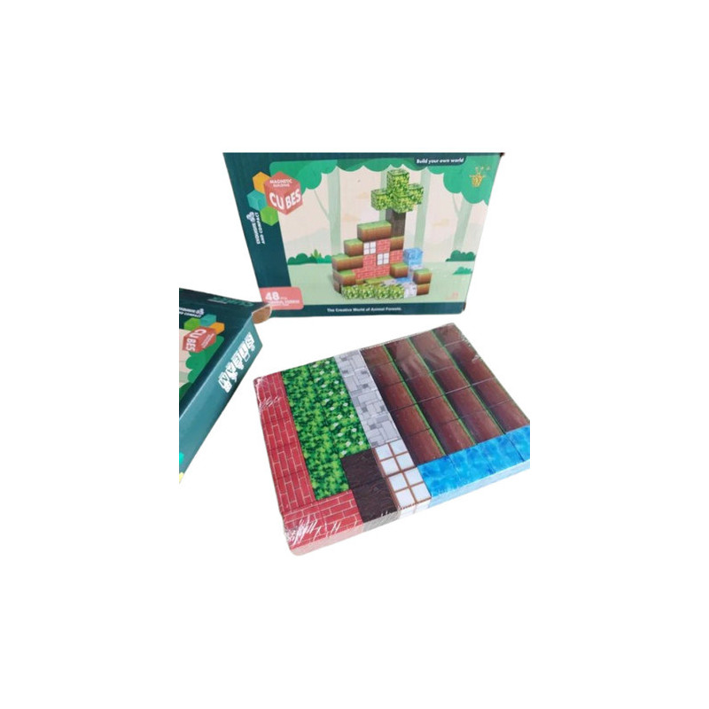 Bloques Magnéticos Minecraft 48 Piezas Universo Surprise 48 Minecraft