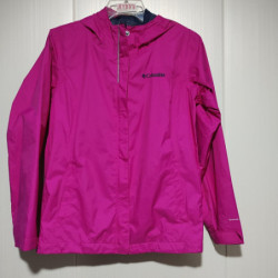 Cortaviento Columbia Niña Talla 10-12 Impermeable Rosa 2 10-12 Lisa
