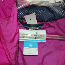 Cortaviento Columbia Niña Talla 10-12 Impermeable Rosa 2 10-12 Lisa