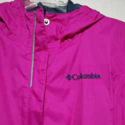 Cortaviento Columbia Niña Talla 10-12 Impermeable Rosa 2 10-12 Lisa