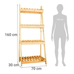 Estante Para Plantas 70x160x40cm 4 Niveles Maple