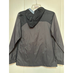 Cortavientos Columbia 10-12 Gris Negro. Mi Ropero Encantado Gris 10-12