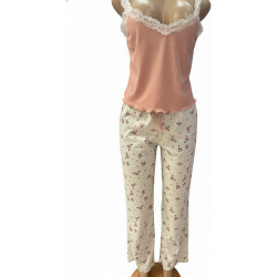 Pijama Mujer 3 Piezas - Polera, Short Y Pantalón Largo