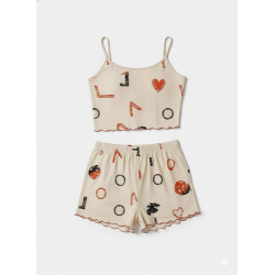 Pijama Corto Mujer 2 Piezas