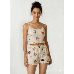 Pijama Corto Mujer 2 Piezas