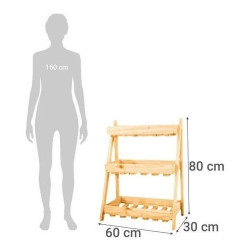 Estante Para Plantas 60x80x30 Cm 3 Niveles