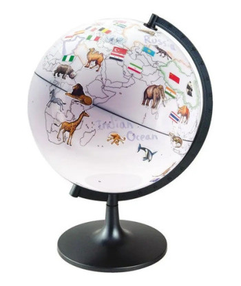 Globo Terráqueo Para Pintar 28 Cm. Globedu003 Blanco Negro
