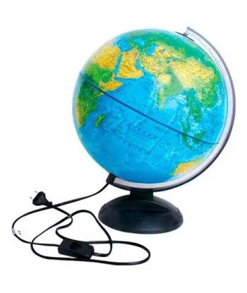 Globo Terráqueo Replogle Azul Con Luz Azul Negro