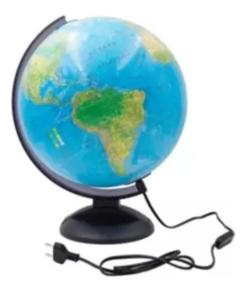 Globo Terráqueo Replogle Azul Con Luz Azul Negro