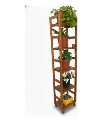 Estantería Vertical Para Plantas De Madera 150 Cm 5 Niveles Roble