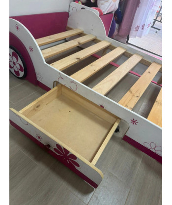 Cama Niña 1 Plaza Auto Con Cajón No Incluye Colchón