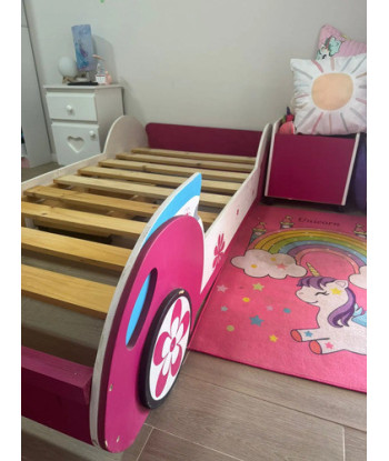 Cama Niña 1 Plaza Auto Con Cajón No Incluye Colchón