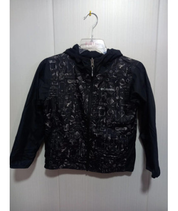 Cortavientos Columbia Reversible Talla 4-5 Negro 4-5 Lisa