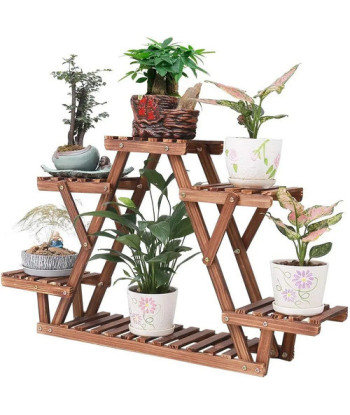 Estante Para Plantas Interiores En Forma De Triángulo
