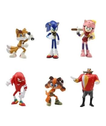 Set De 6 Figuras De Sonic De 6-7 Cm