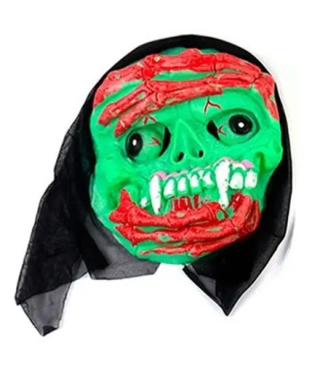 Máscara Zombie Luminoso Halloween Diseño Aleatorio 20x26cm Halloween Mascara