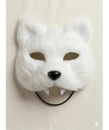 Disfraz Therian Máscara Animales - Hallowen Blanco Única