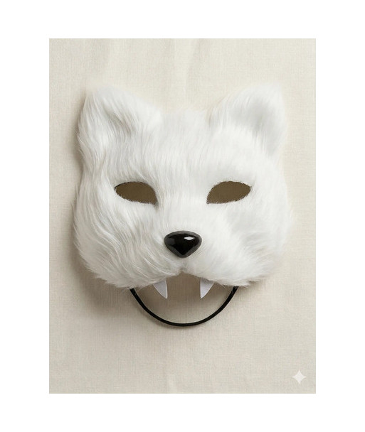 Disfraz Therian Máscara Animales - Hallowen Blanco Única