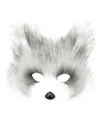 Disfraz Therian Máscara Animales - Hallowen - Cosplay Gris/blanco Única