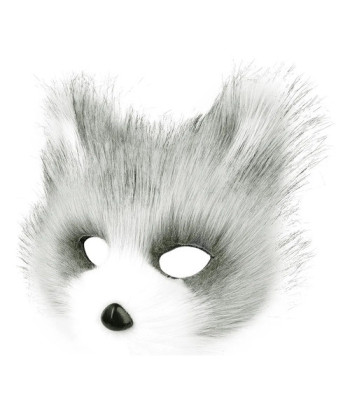 Disfraz Therian Máscara Animales - Hallowen - Cosplay Gris/blanco Única