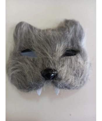 Disfraz Therian Máscara Animales - Hallowen Gris Oscuro Única